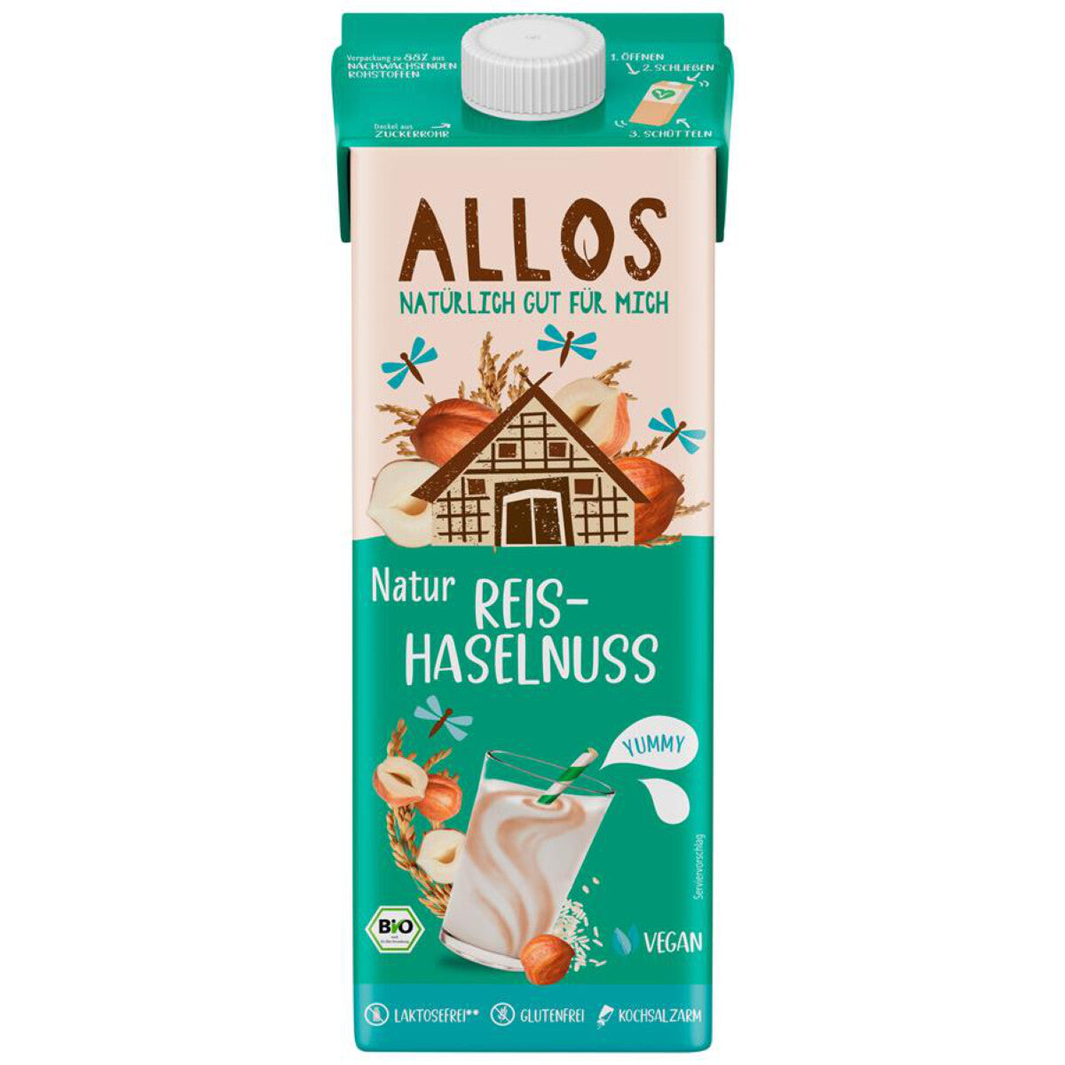 ALLOS Reis Haselnuss Drink - 1 l