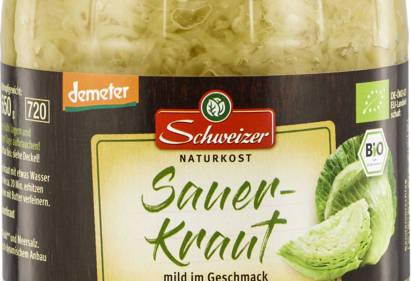 Sauerkraut, Mild im Geshmack, im Glas 650g