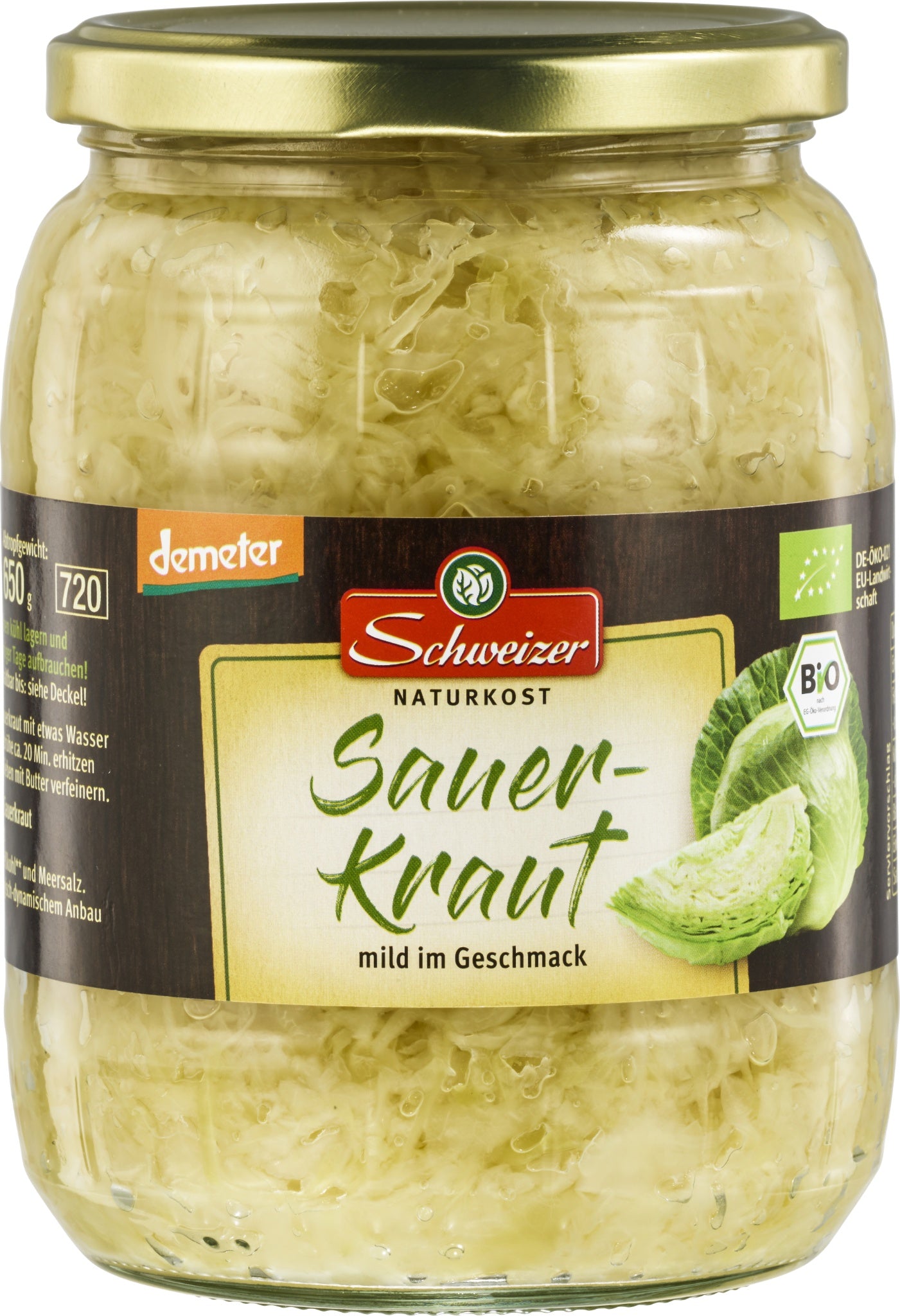 Sauerkraut, Mild im Geshmack, im Glas 650g