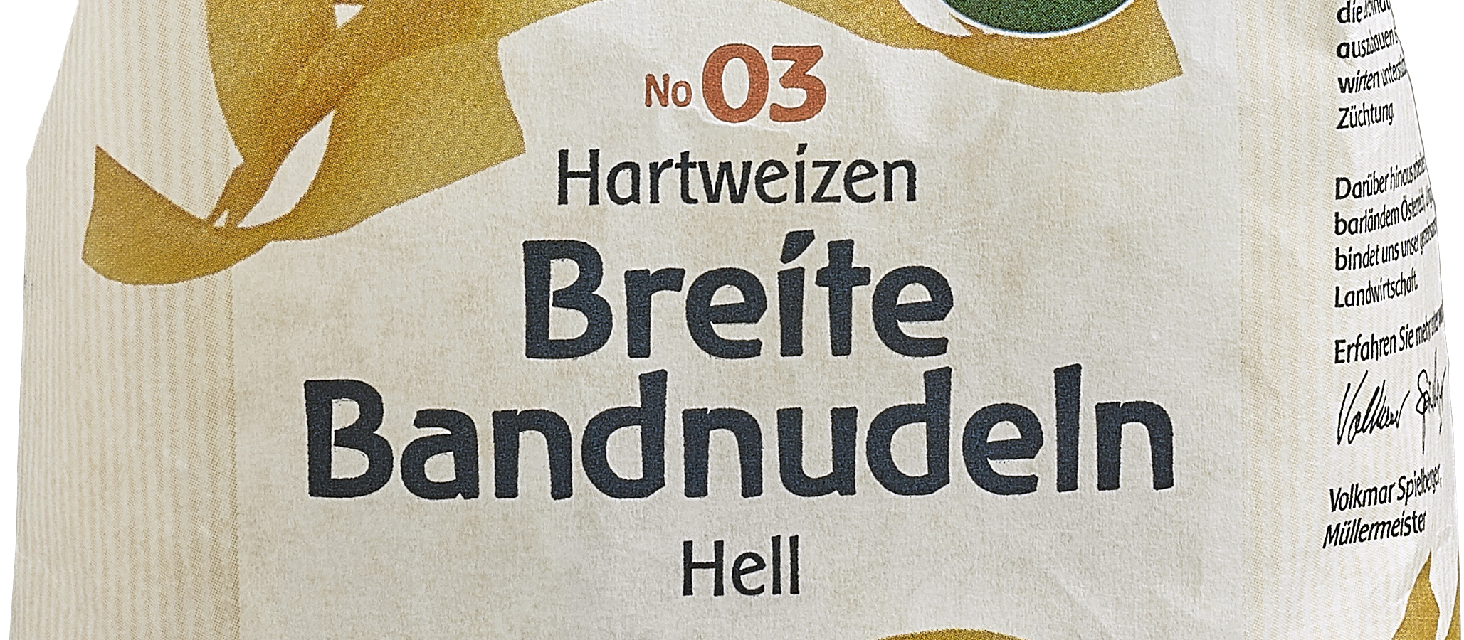 SPIELBERGER MÜHLE Breite Bandnudeln hell - 500 g 