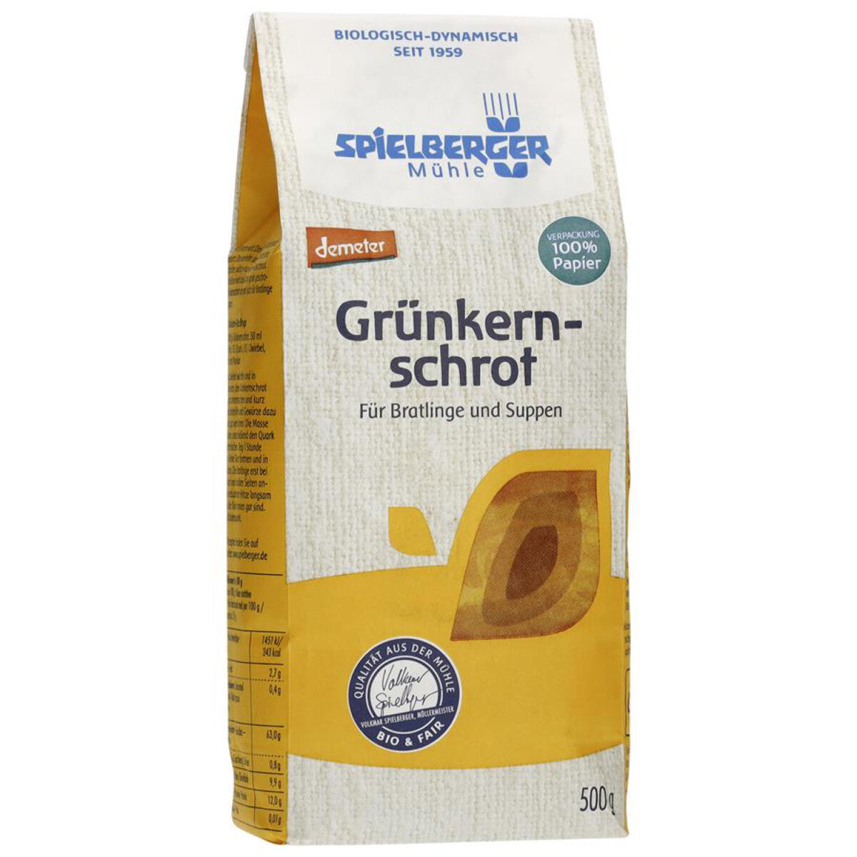 SPIELBERGER MÜHLE Grünkernschrot - 500 g