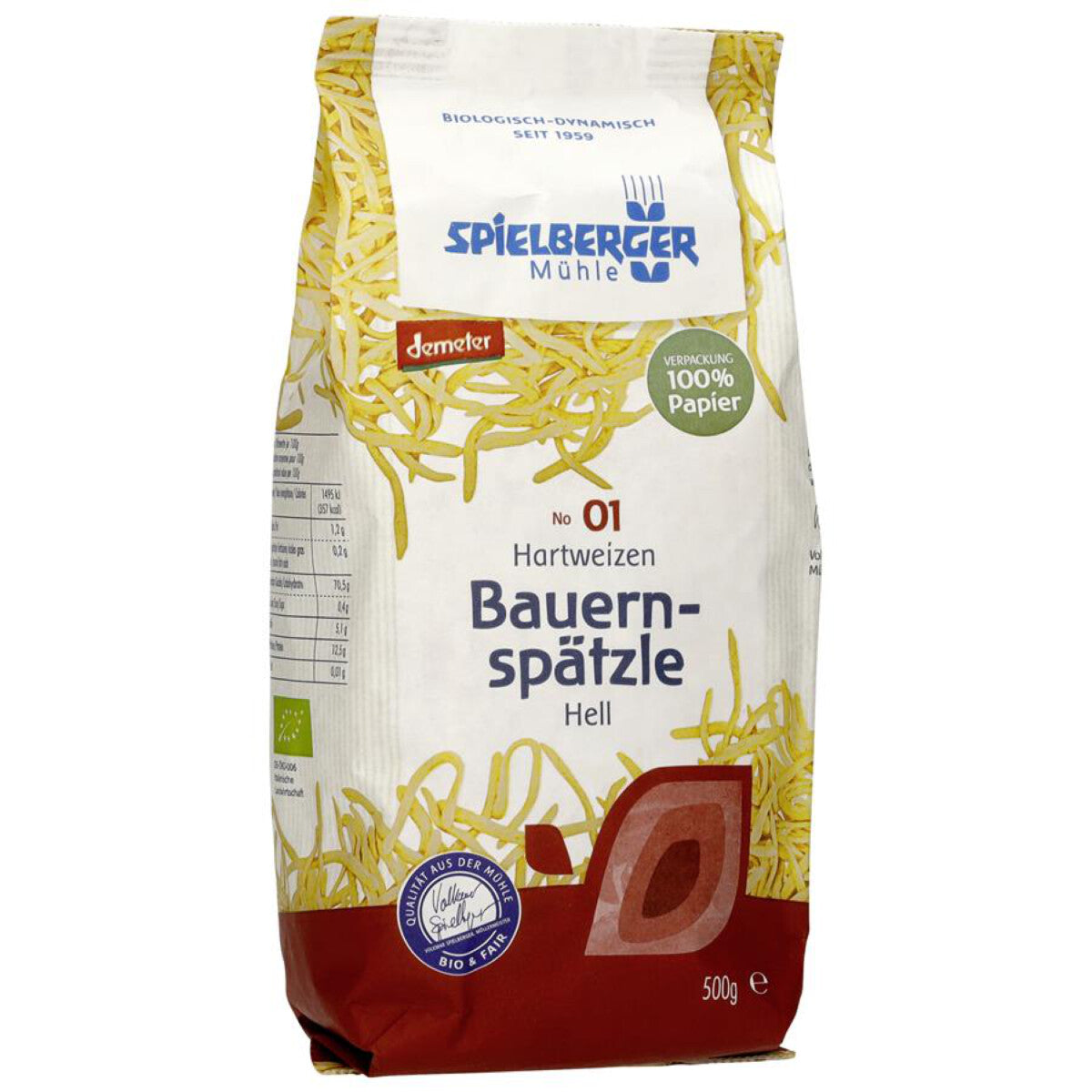 SPIELBERGER MÜHLE Bauernspätzle aus Hartweizengrieß - 500 g