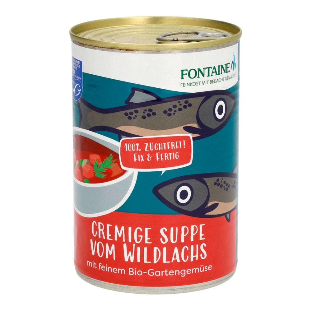 FONTAINE-Cremige Wildlachs Suppe-mit feinem Gartengemüse-Zuckerfrei