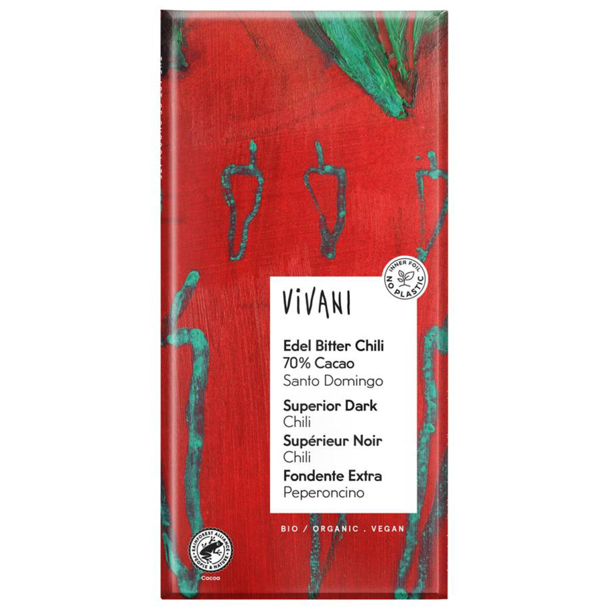 VIVANI Edel Bitter Chili Santo Dom.  - 80 g