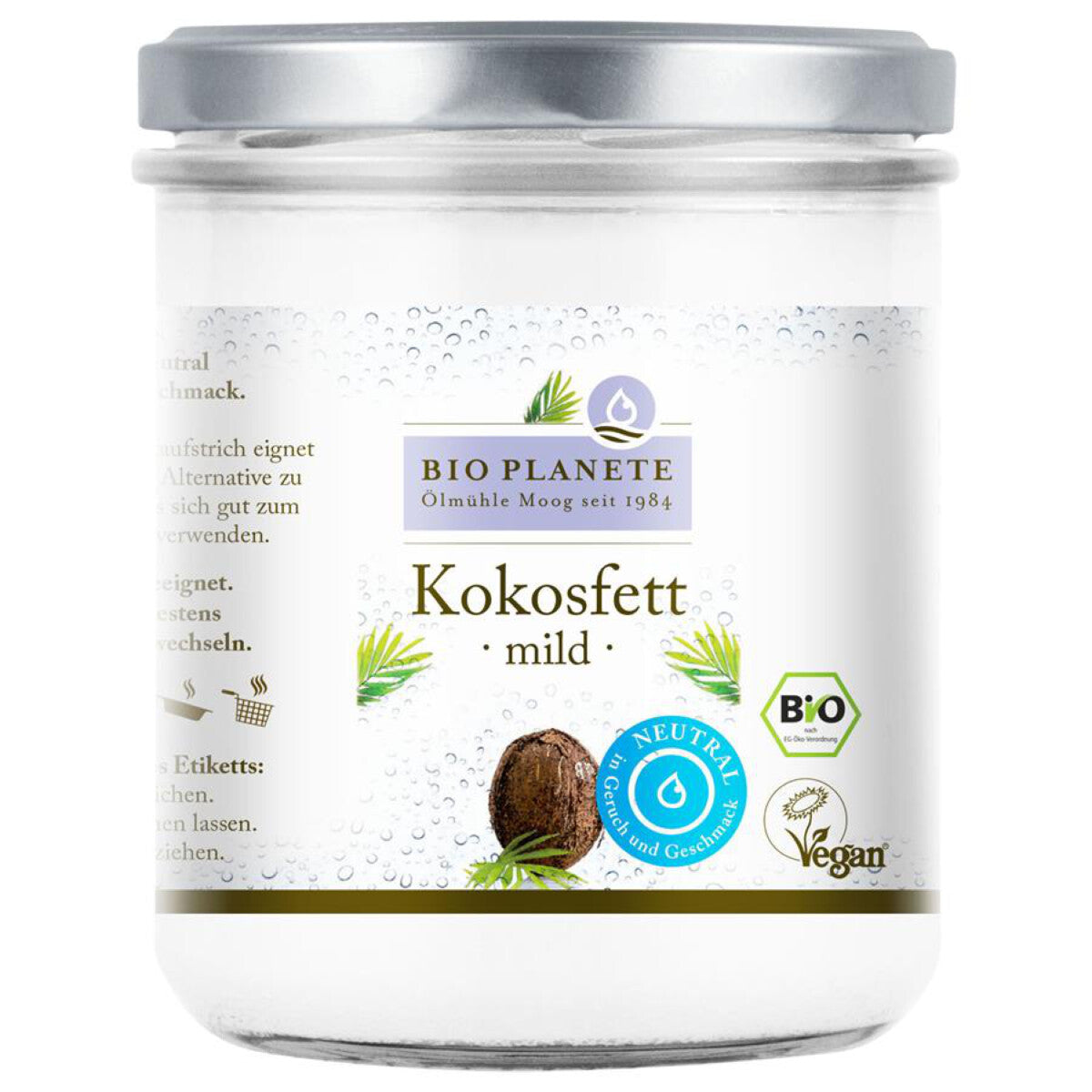 BIO PLANETE Kokosfett mild gedämpft - 400 ml