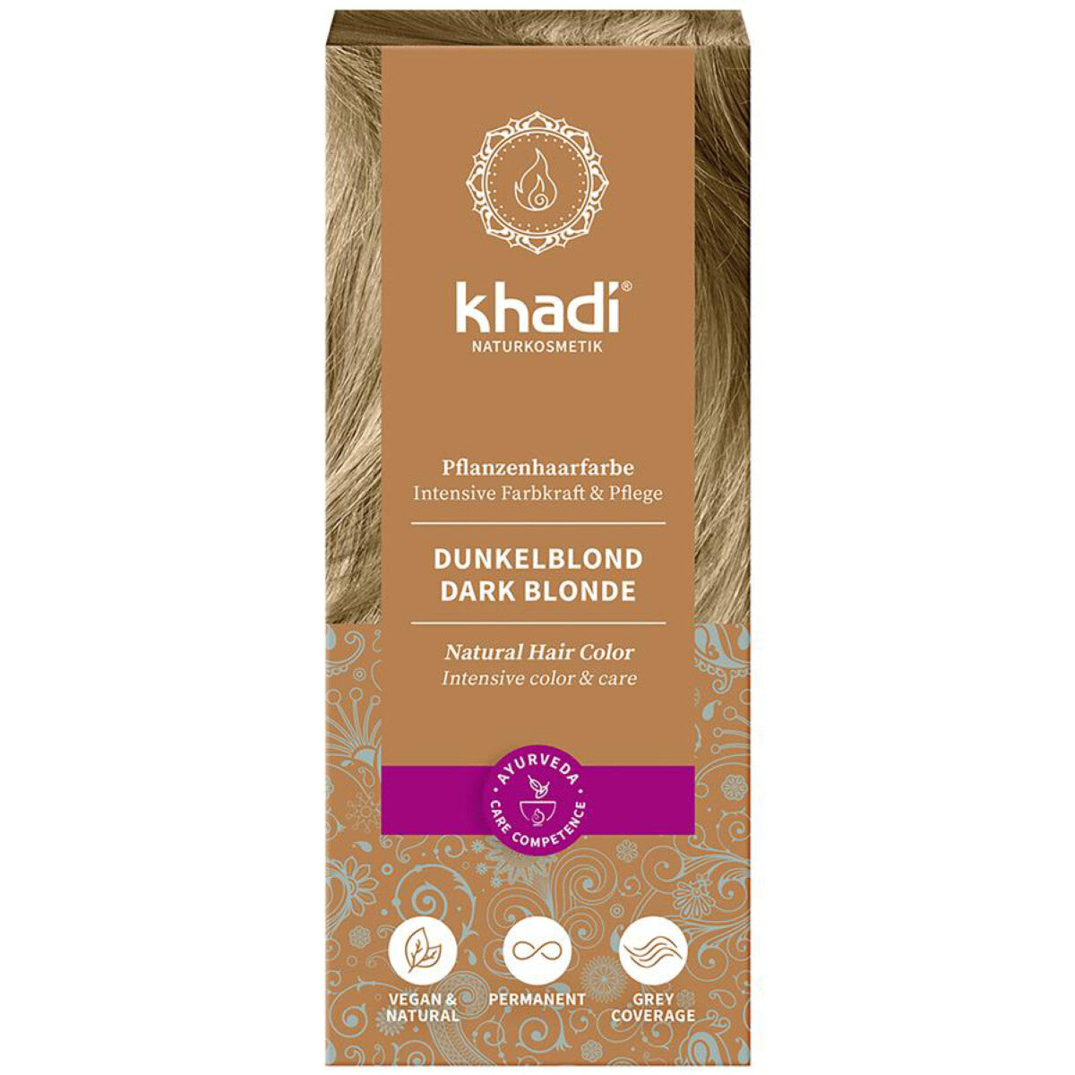 KHADI Pflanzenhaarfarbe Dunkelblond - 100 g