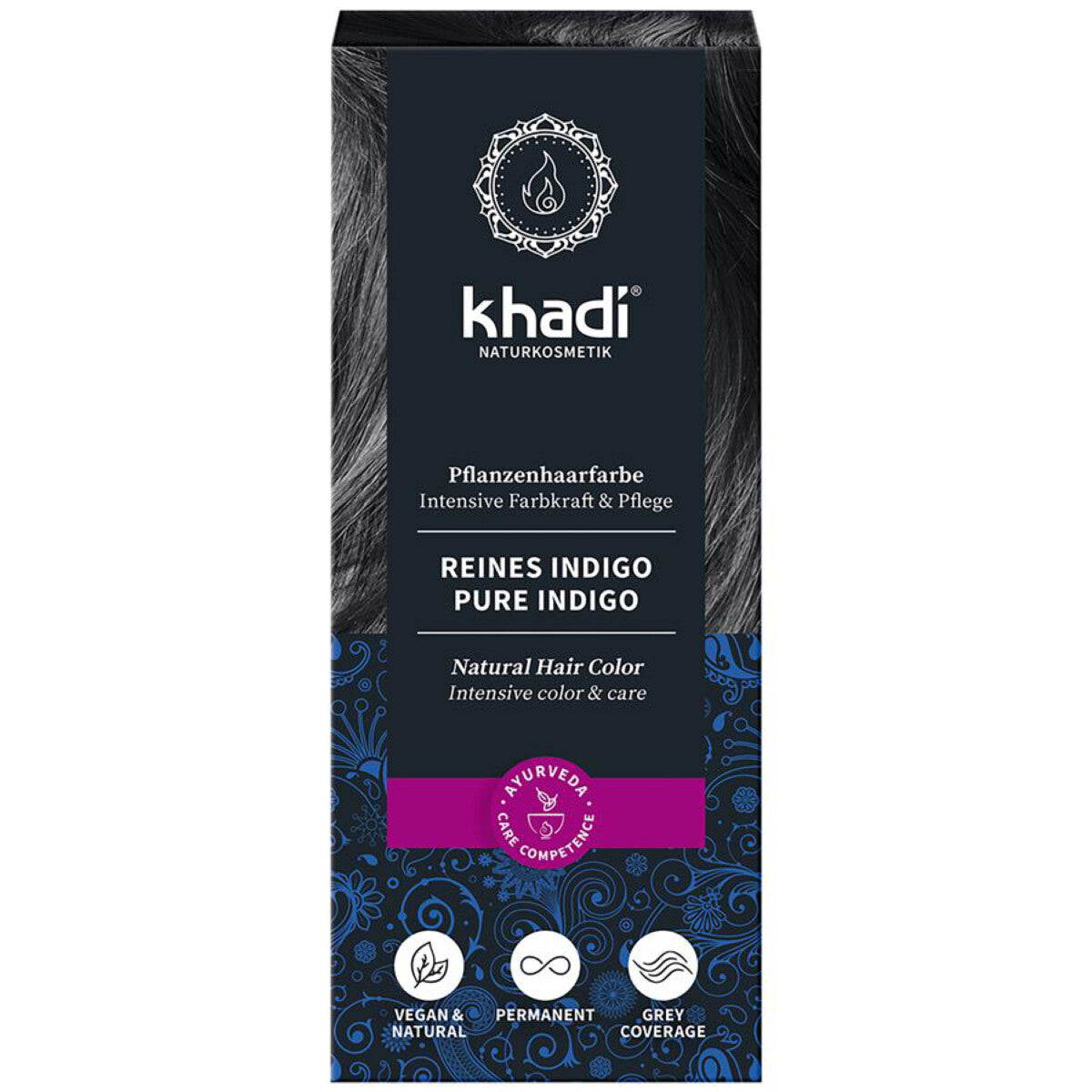 KHADI Pflanzenhaarfarbe Indigo - 100 g