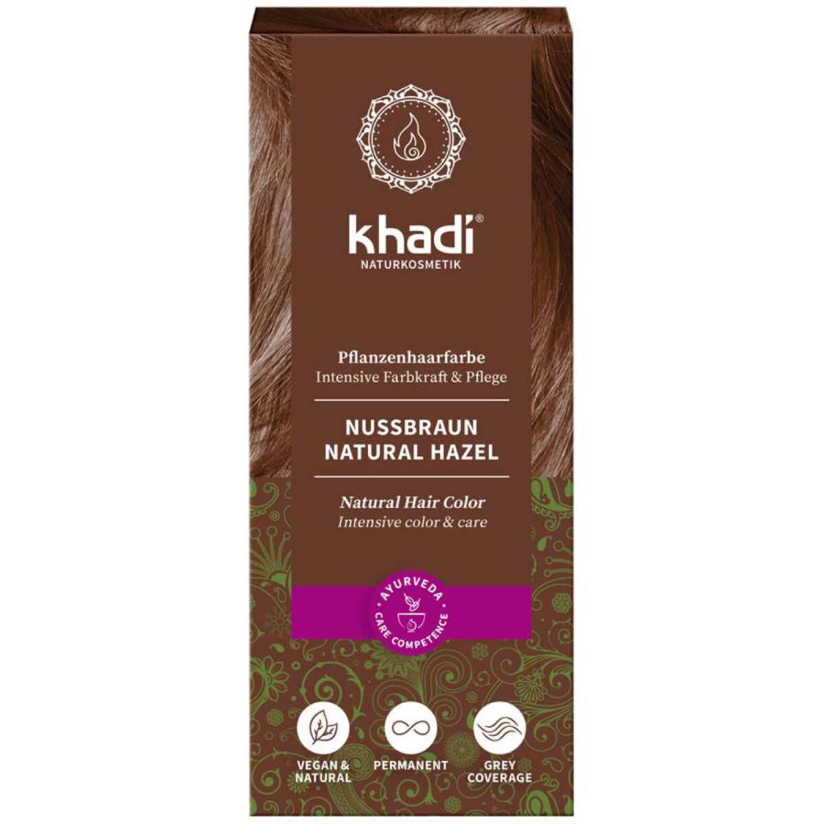 KHADI Pflanzenhaarfarbe Nussbraun - 100 g