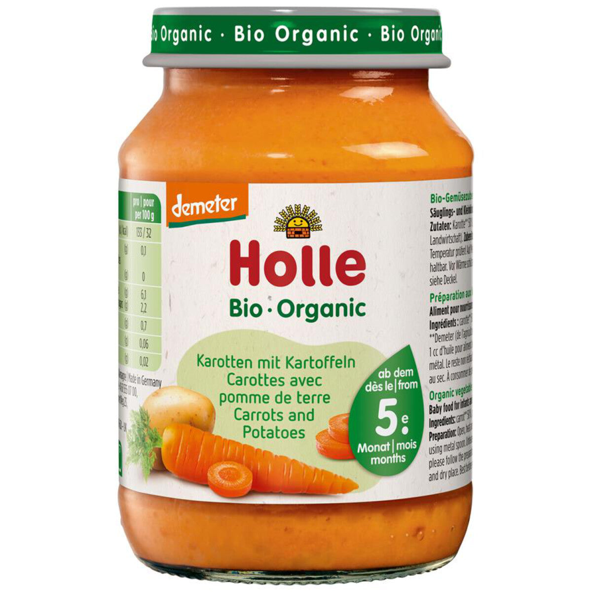 HOLLE Karotten mit Kartoffel - 190 g
