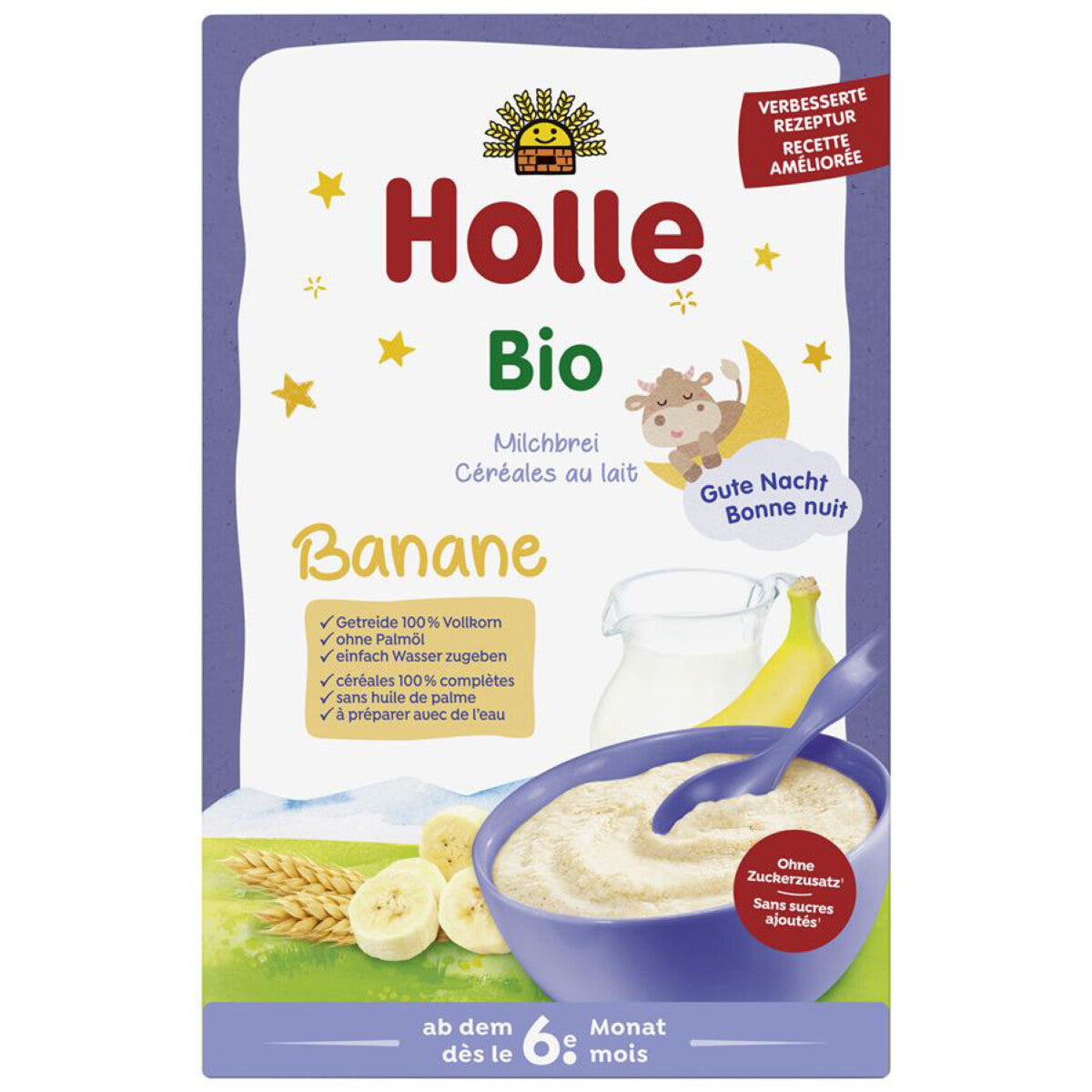 HOLLE Milchbrei Banane Gute Nacht - 250 g