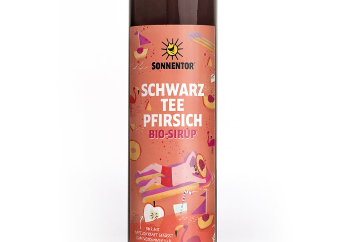 SONNTENTOR- Schwarztee Pfirsich Sirup-0,5l