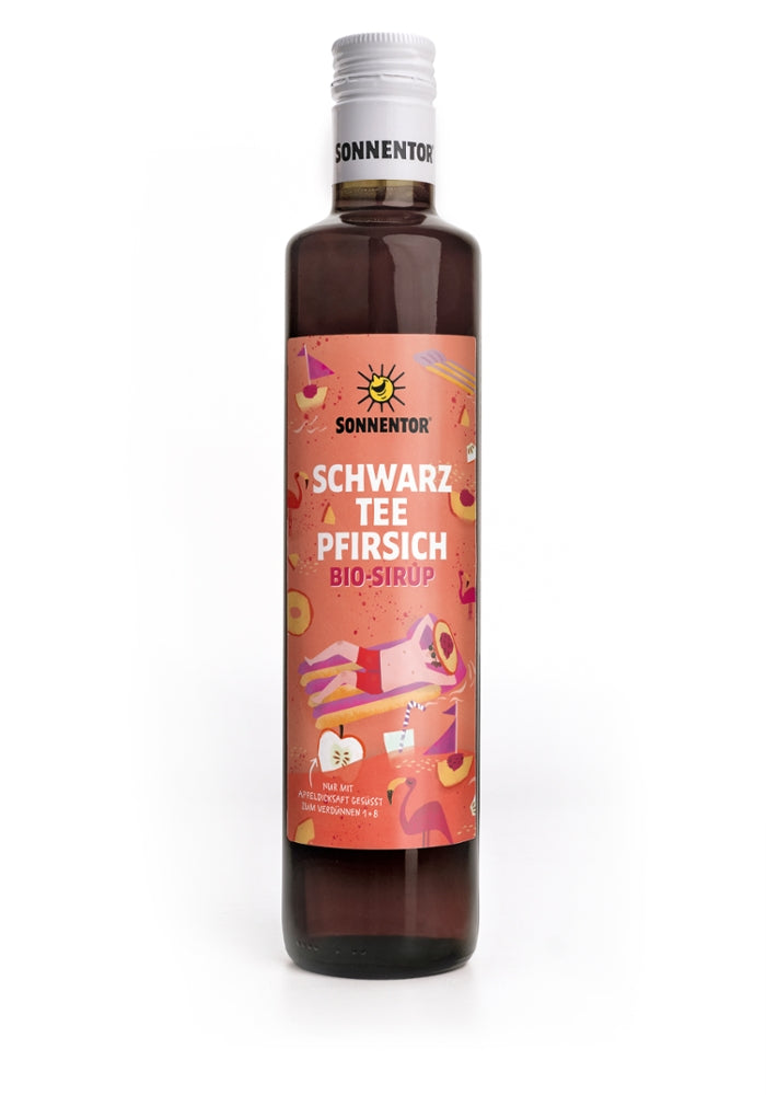 SONNTENTOR- Schwarztee Pfirsich Sirup-0,5l