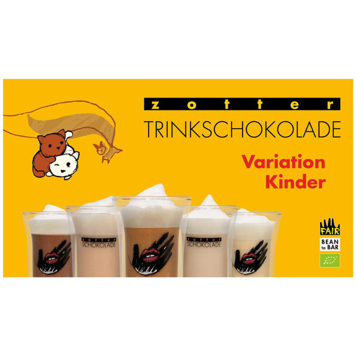 ZOTTER Trinkschokolade Variationen Kinder 5x22g 110 g