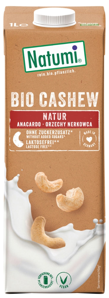 NATUMI- Cashew Natur, ohne Zuckerzusatz, Laktose frei, Vegan