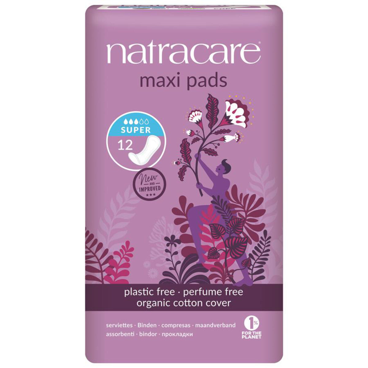 NATRACARE Maxi Pads Super - 12 Stk.