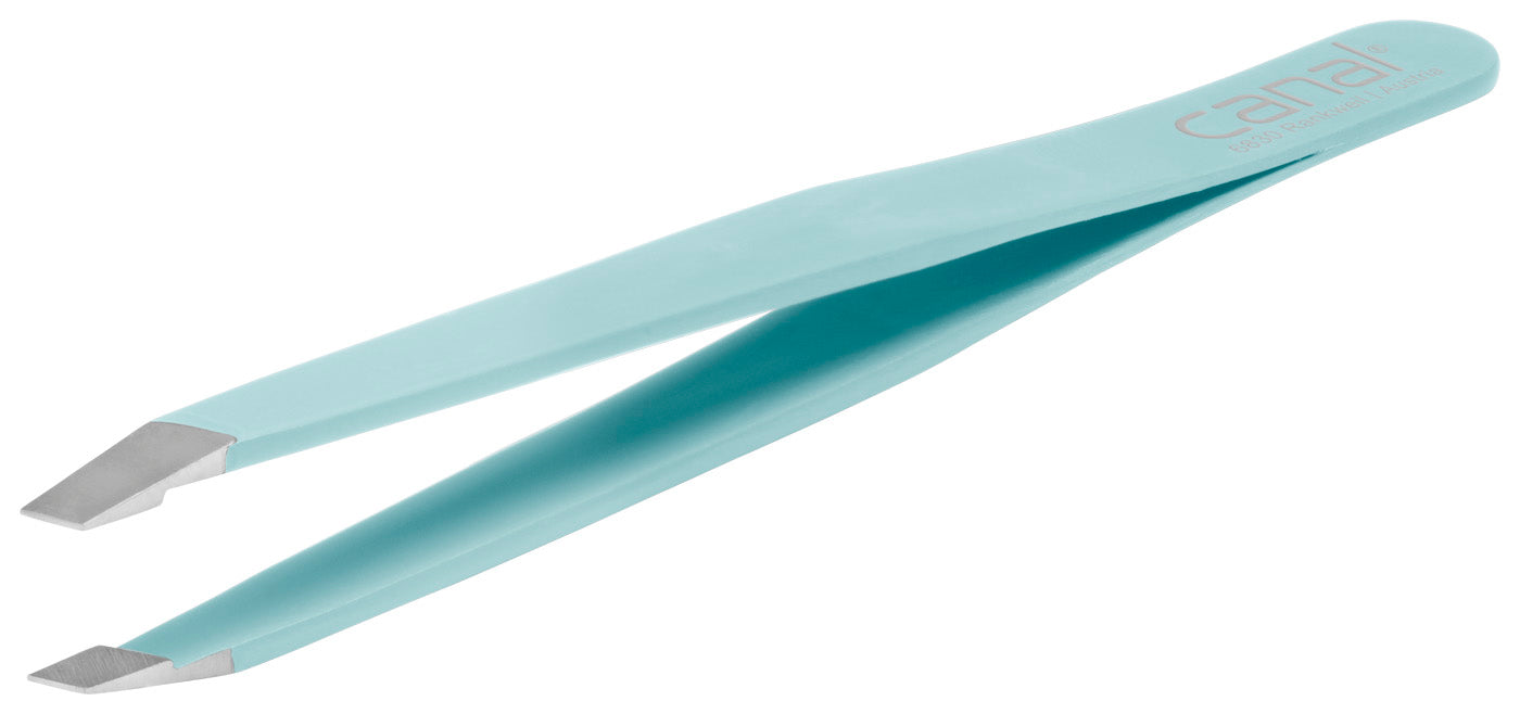 CANAL Haarpinzette schräg rostfrei mint – 90 mm