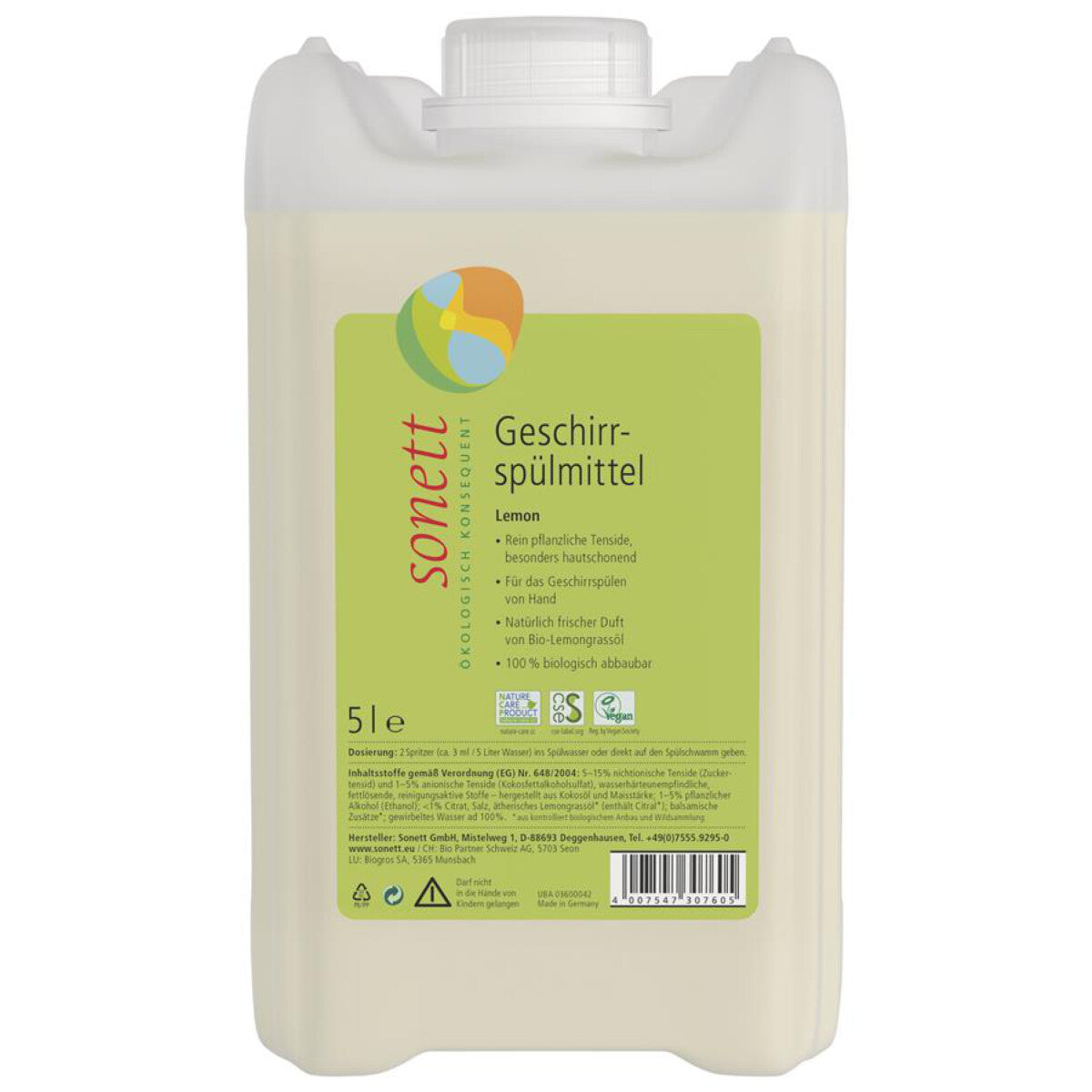 SONETT Geschirrspülmittel Lemongrass - 5 l