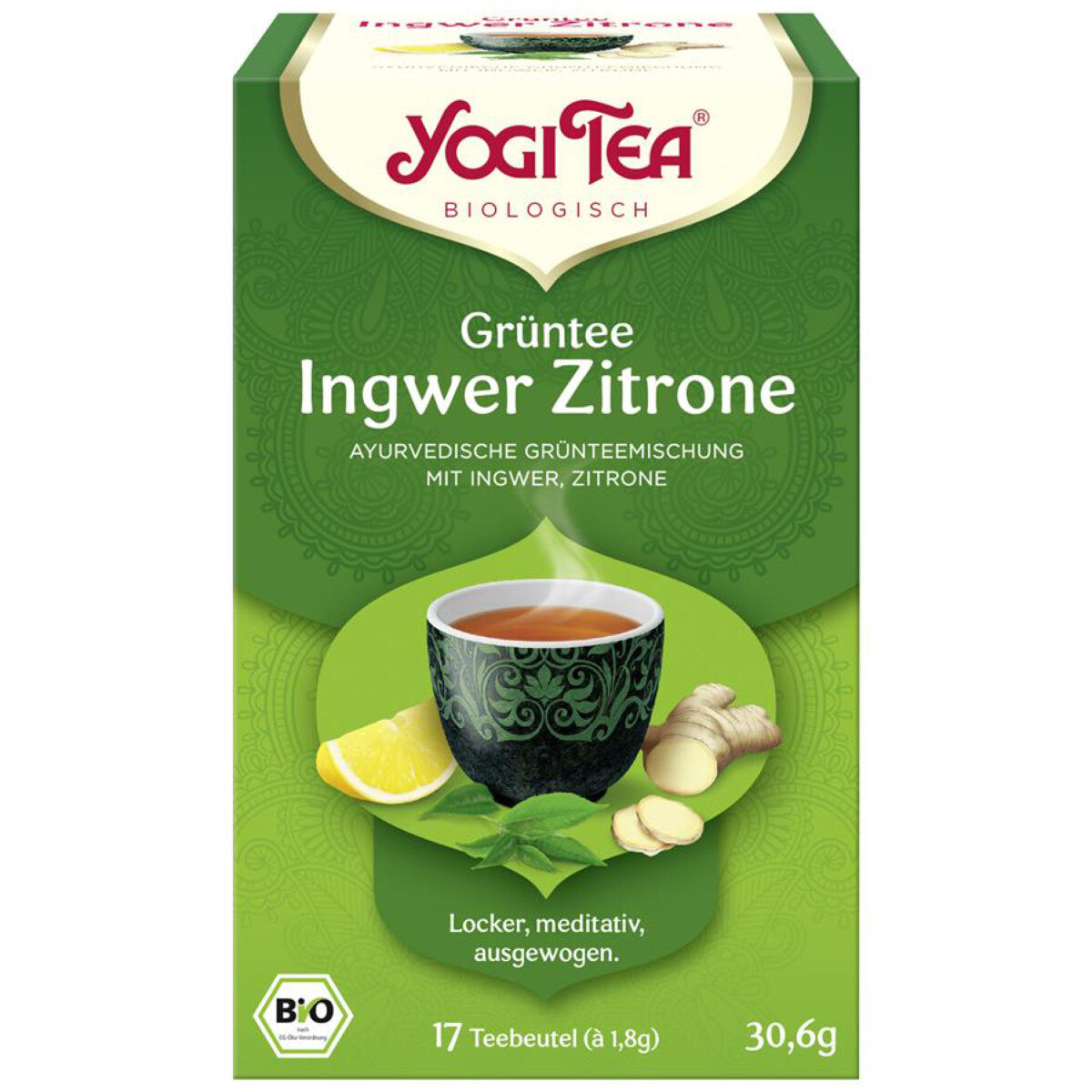 YOGI TEA Grüntee Ingwer Zitrone - 17 Btl.