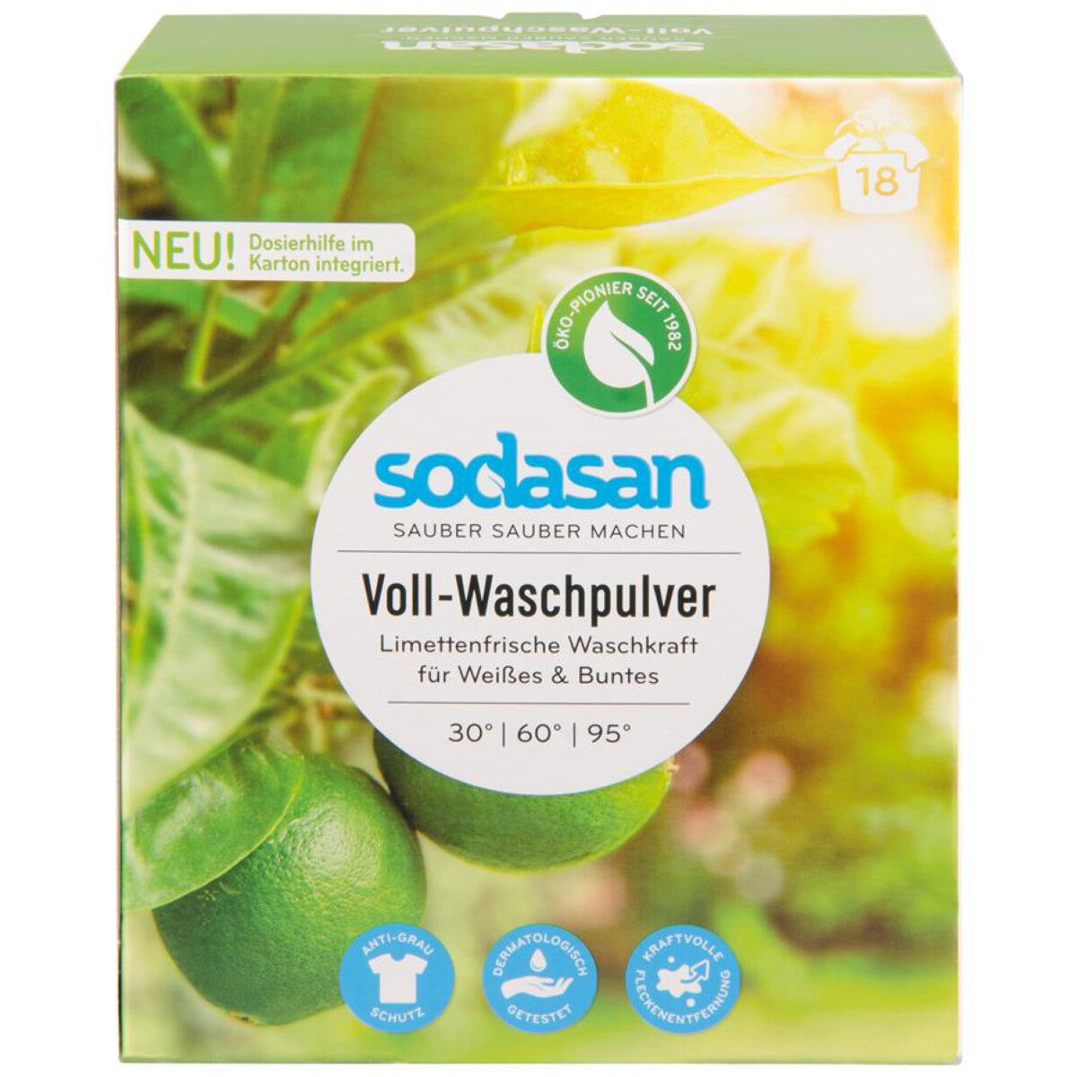 SODASAN Voll-Waschpulver Limette - 1,01 kg