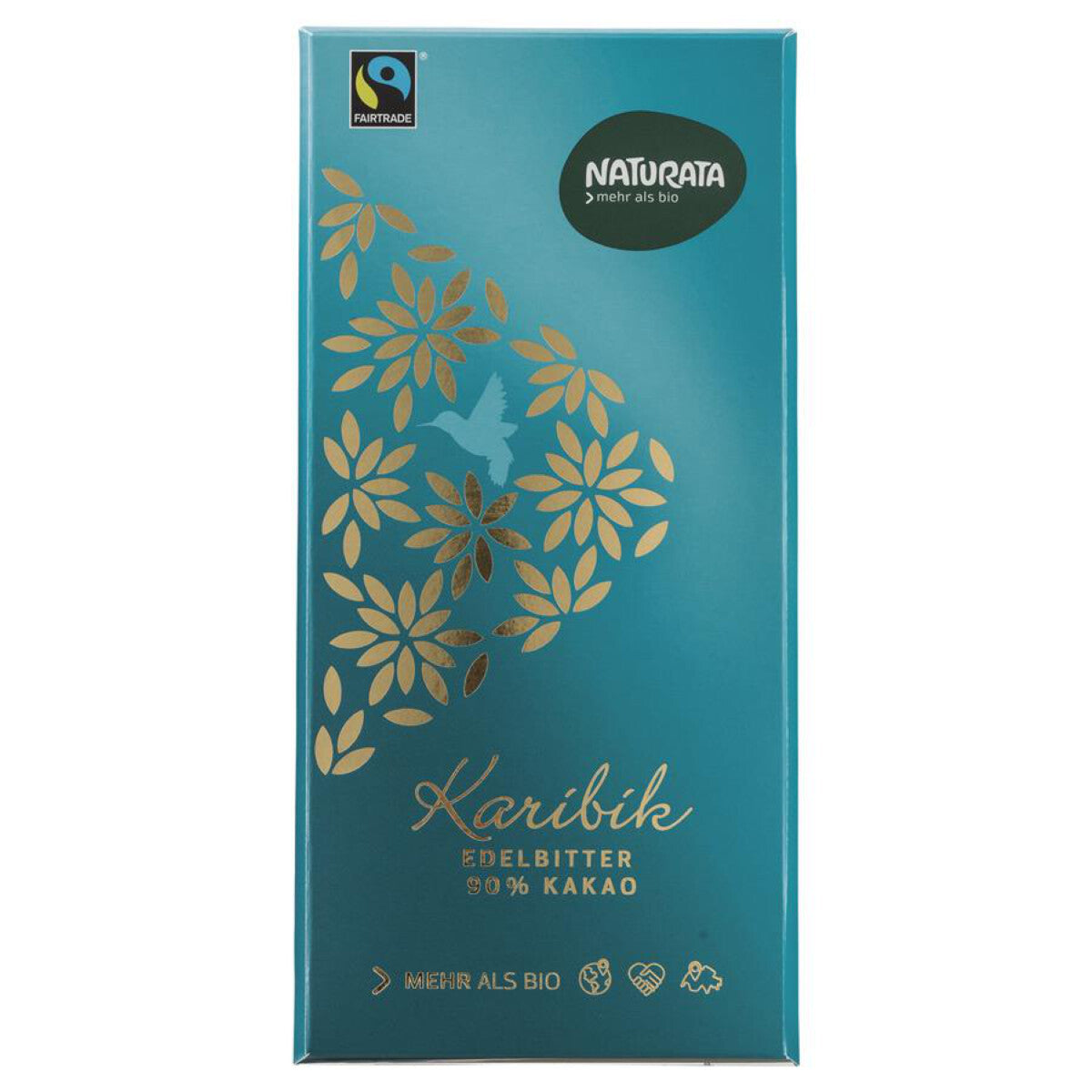NATURATA Edelbitter Schokolade Karibik - 100 g