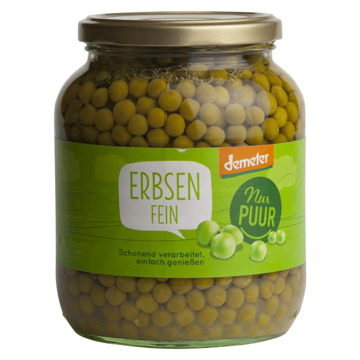 NUR PUUR Feine Erbsen - 680 g