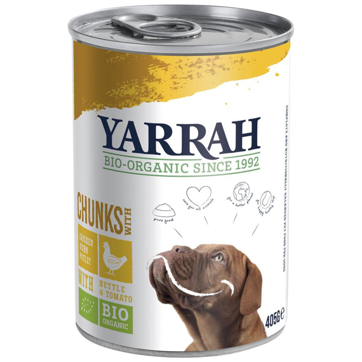 YARRAH Hundefutter Bröckchen Huhn in Soße - 405 g